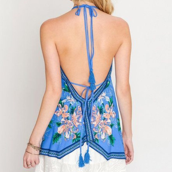 Flying Tomato Tops - Flying Tomato Halter Boho Top